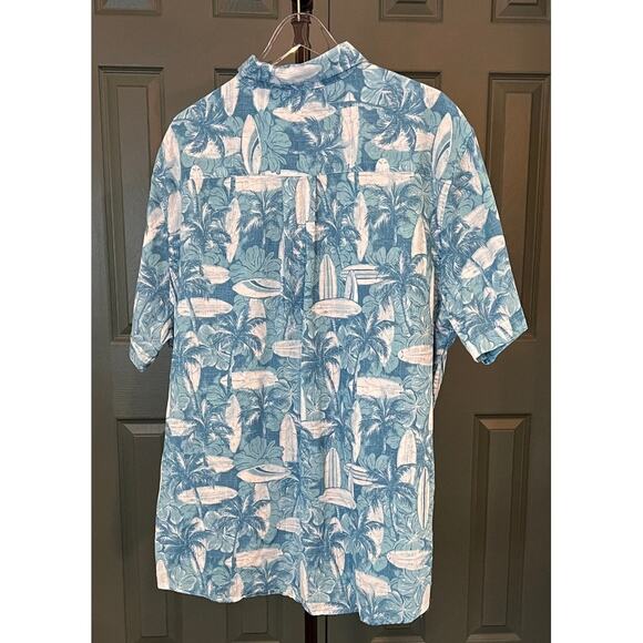 Island Republic Men's Linen Blend Surf Pattern Short Sleeve Shirt Size XXL - Picture 3 of 6